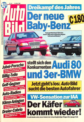 Deckblatt Auto Bild (21/1993)